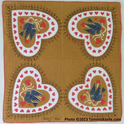 Tammis Keefe: Hearts & Doves, Tan