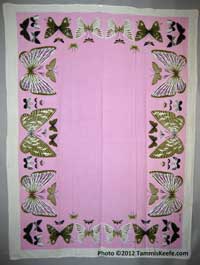 Butterfly, pink, 49"x66"